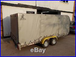 Covered car transporter trailer