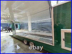 Covered enclosed car trailer