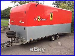 Covered four wheel car trailer Ex Ferrari GT trailer