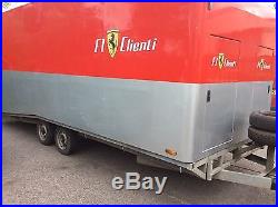 Covered four wheel car trailer Ex Ferrari GT trailer