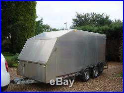 Covered race car trailer