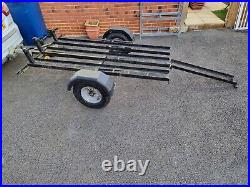 Dave Cooper Single/Double Motorbike Trailer solid, lightweight + two new tyres