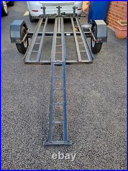 Dave Cooper Single/Double Motorbike Trailer solid, lightweight + two new tyres