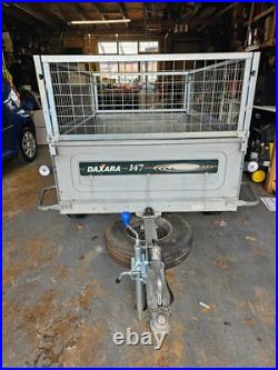 Daxara 147 Indespension trailer with mesh sides and cover COLLECTION ONLY