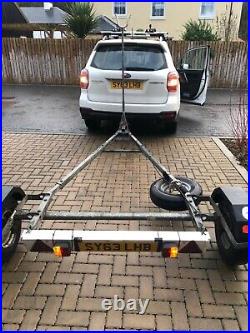 Dinghy Road Trailer. Mersea 220 road base, 10 inch wheels