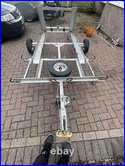 Double motorcycle trailer used