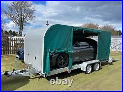 ENCLOSED COVERED CAR TRANSPORTER TRAILER (read description)