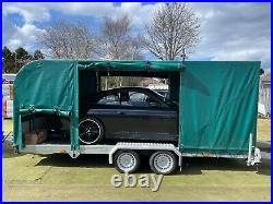 ENCLOSED COVERED CAR TRANSPORTER TRAILER (read description)