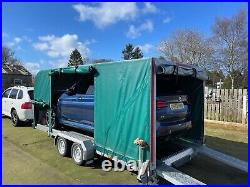 ENCLOSED COVERED CAR TRANSPORTER TRAILER (read description)