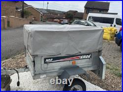 ERDE 102 Galvanised Trailer Folding Rear Panel + Extension Cover + Spare Wheel