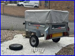 ERDE 102 Galvanised Trailer Folding Rear Panel + Extension Cover + Spare Wheel