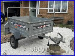 ERDE 102 Galvanised Trailer Folding Rear Panel + Extension Cover + Spare Wheel