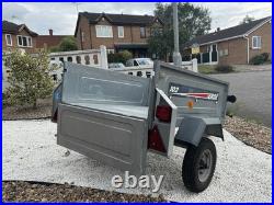 ERDE 102 Galvanised Trailer Folding Rear Panel + Extension Cover + Spare Wheel