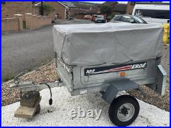 ERDE 102 Galvanised Trailer Folding Rear Panel + Extension Cover + Spare Wheel
