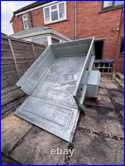ERDÉ 102 Small Tipping Trailer 300kg Galvanised 2016 Cover & Spare Wheel