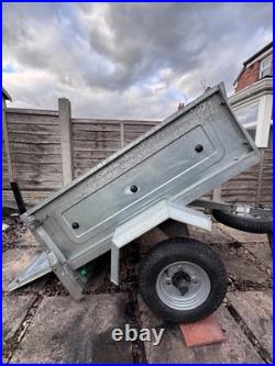 ERDÉ 102 Small Tipping Trailer 300kg Galvanised 2016 Cover & Spare Wheel