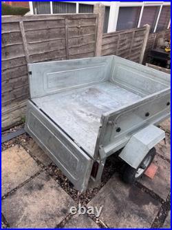ERDÉ 102 Small Tipping Trailer 300kg Galvanised 2016 Cover & Spare Wheel ERDÉ 102 Small Tipping Trailer 300kg Galvanised 2016 Cover & Spare Wheel