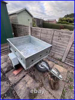 ERDÉ 102 Small Tipping Trailer 300kg Galvanised 2016 Cover & Spare Wheel