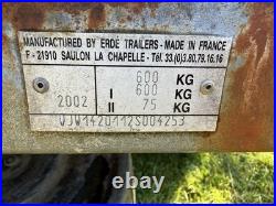 ERDE Trailer Galvanised Steel Tipping Trailer 142 1m x 1.47m, 600kg Capacity