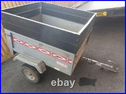 ERKA Camping small car trailer with high sides aluminium