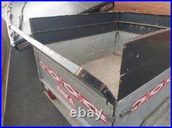 ERKA Camping small car trailer with high sides aluminium