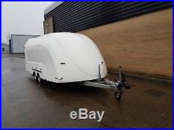 Enclosed Race Car Transporter Trailer Covered Eco-Trailer Tilt Bed Power Winch