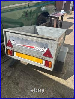 Erde 102 Galvanised Box Trailer With 2 Additional Spare Tires