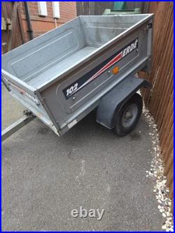 Erde 102 Trailer. Tipping trailer. Idea camping, tip runs builders