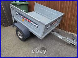 Erde 102 Trailer. Tipping trailer. Idea camping, tip runs builders