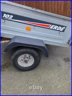 Erde 102 Trailer. Tipping trailer. Idea camping, tip runs builders