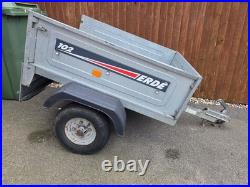 Erde 102 Trailer. Tipping trailer. Idea camping, tip runs builders