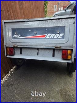Erde 102 Trailer. Tipping trailer. Idea camping, tip runs builders