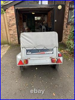 Erde 102 Trailer With Spare Wheel High Cover With Frame
