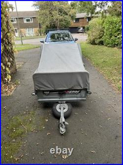 Erde 102 Trailer With Spare Wheel High Cover With Frame
