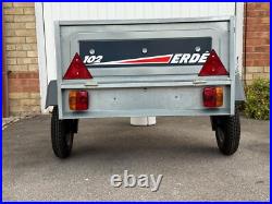 Erde 102 trailer, camping, compact tipping trailer with refurbished electrics Erde 102 trailer, camping, compact tipping trailer with refurbished electrics