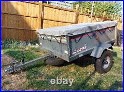 Erde 120 tipping trailer with load cover and spare wheel
