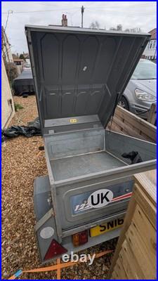 Erde 122 Car Trailer with Lockable Hardtop, Towbar Padlock & Wheel Clamp