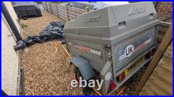 Erde 122 Car Trailer with Lockable Hardtop, Towbar Padlock & Wheel Clamp
