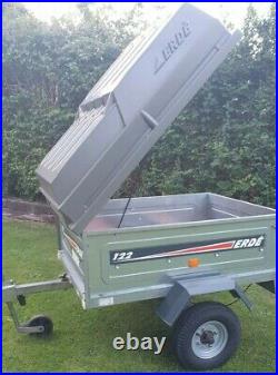 Erde 122 Trailer with lockable cover, tow bar lock and 2 brand new wheel
