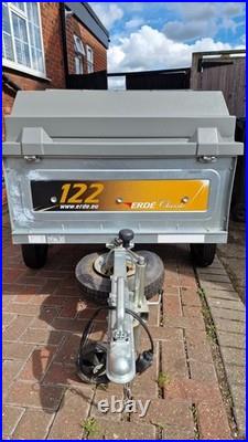Erde 122 Trailer with lockable hard cover and 3rd tyre/rim