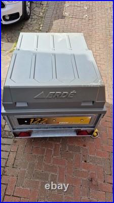 Erde 122 Trailer with lockable hard cover and 3rd tyre/rim