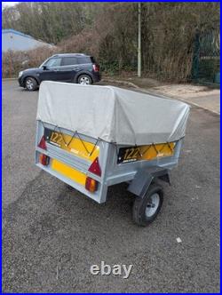 Erde 122 camping car trailer with high frame and cover + anti theft hitch lock Erde 122 camping car trailer with high frame and cover + anti theft hitch lock