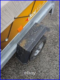 Erde 122 camping car trailer with high frame and cover + anti theft hitch lock Erde 122 camping car trailer with high frame and cover + anti theft hitch lock