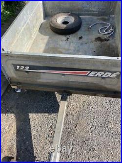 Erde 122 car trailer used condition As A Few Repairs But Works Ok Spare Wheel