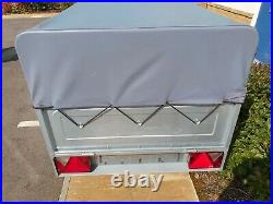 Erde 122 trailer with high frame and cover+spare wheel