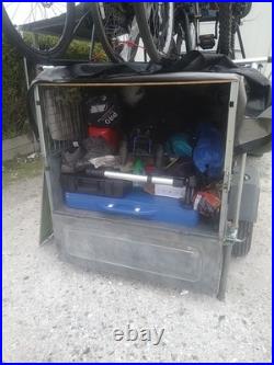 Erde 142 Tipping Camping Trailer With 4 Bike Rack, sold as taken apart