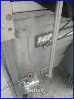 Erde 142 Tipping Camping Trailer With 4 Bike Rack, sold as taken apart