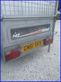 Erde 142 Tipping Camping Trailer With 4 Bike Rack, sold as taken apart