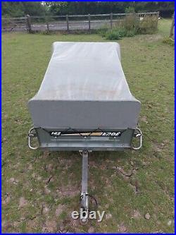 Erde 142 Tipping Trailer With Raised Cover And Frame