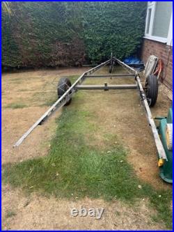 Ex Caravan Galvanised Chassis Trailer Frame with Braked Axle & Hitch Project